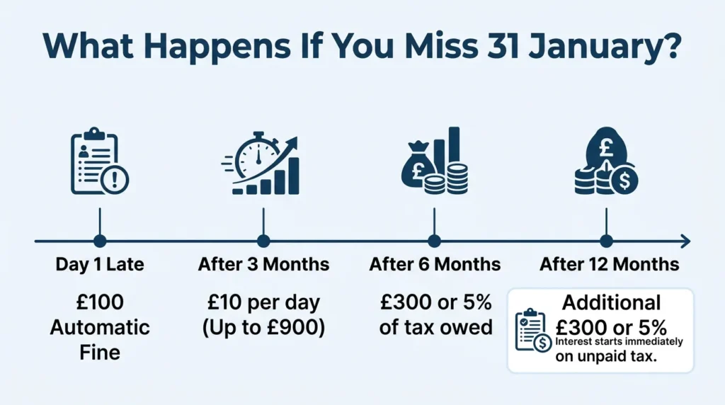 HMRC 31 January deadline missed