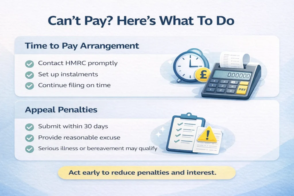 Self Assessment late payment fine